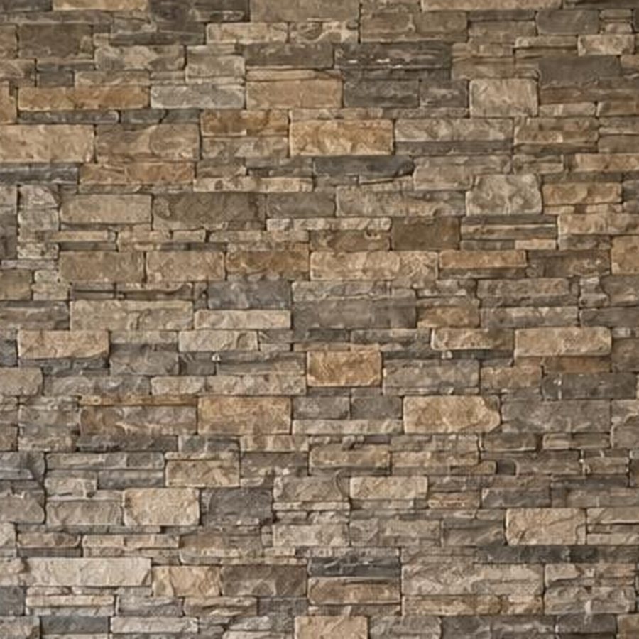 Close-up of a stacked stone fireplace corner